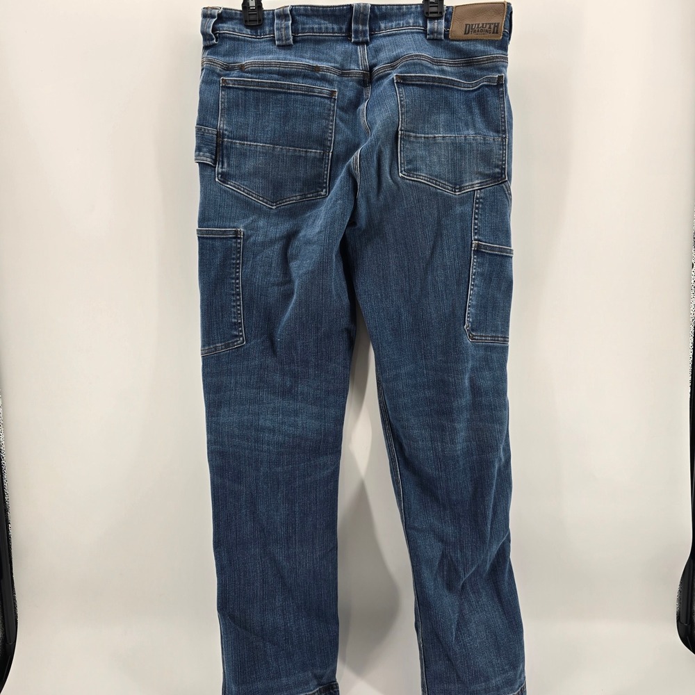 Duluth Trading Co Carpenter Jeans Mens Ballroom Double Flex Blue 36x34 - Picture 2 of 12